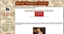 Desktop Screenshot of beebehumanesociety.org